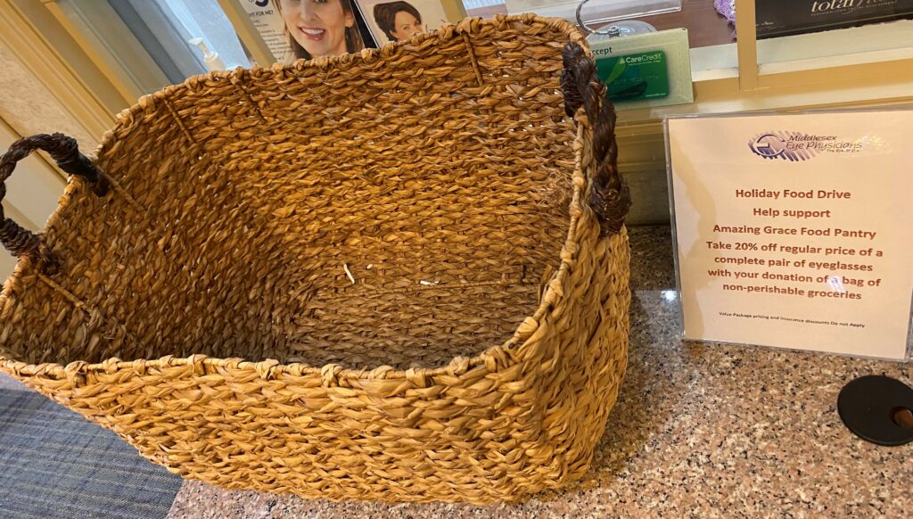 food donation basket