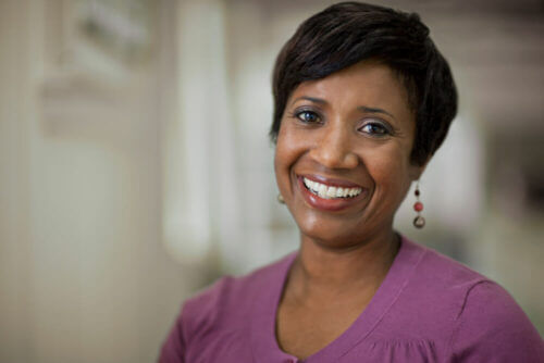 Senior woman smiling at camera